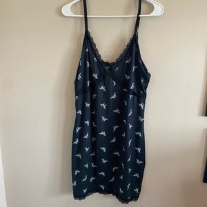 Butterfly print skin tight dress with lace outline